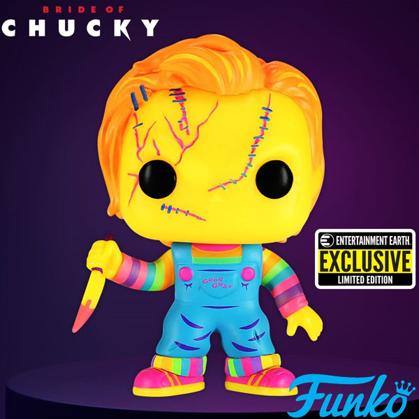 Funko POP #315 Bride of Chucky - Chucky Black Light Exclusive Figure